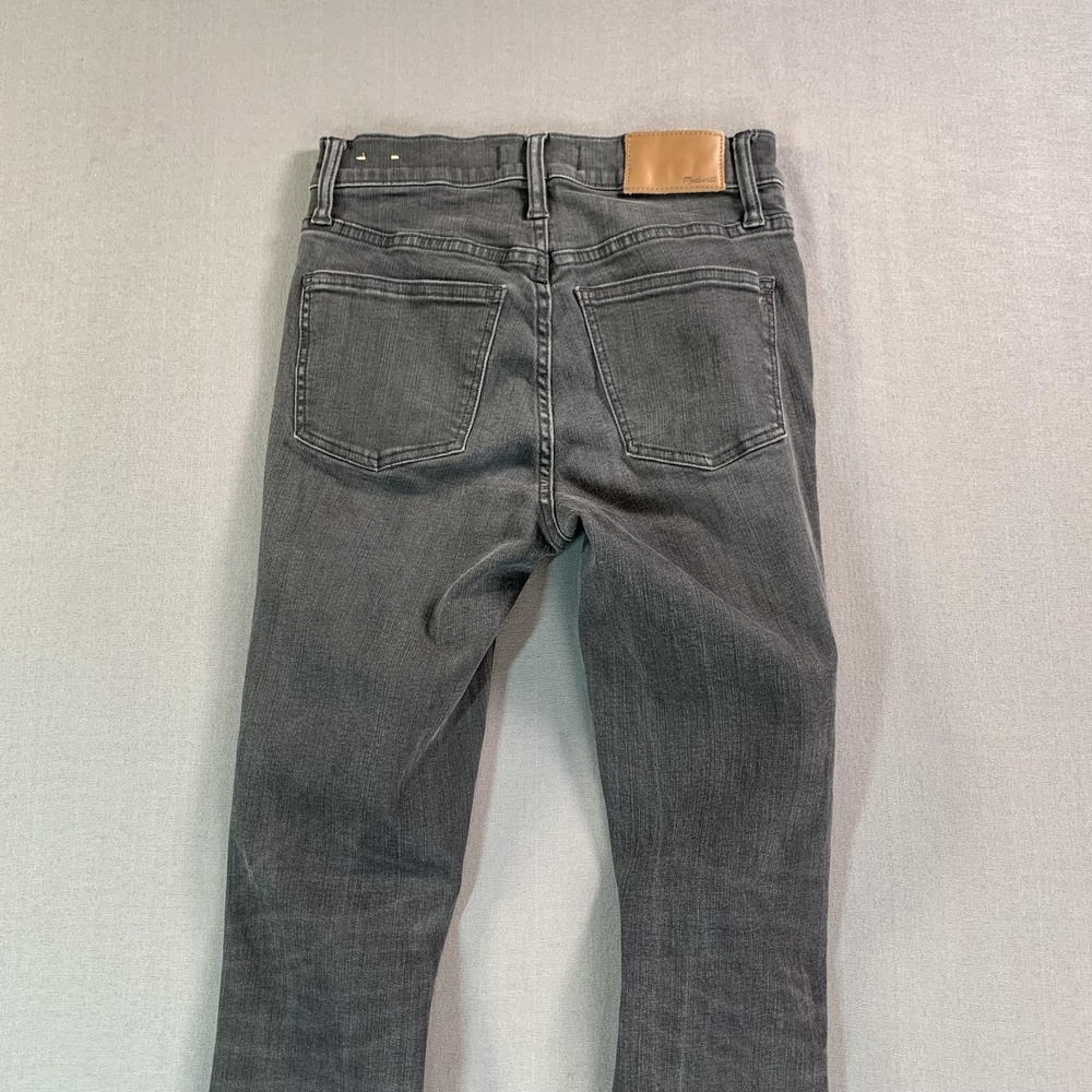 Madewell Jeans Womens 25T Black 9" Skinny Distressed Raw‎ Hem Stretch Denim Tall